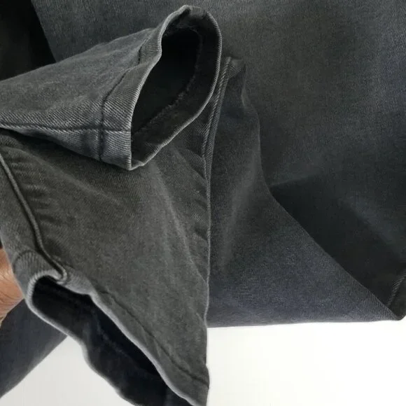 J Jill Womens Denim 5 Pocket Leggings Jeggings Vintage Black Wash Grunge Moto 10 - Picture 5 of 12